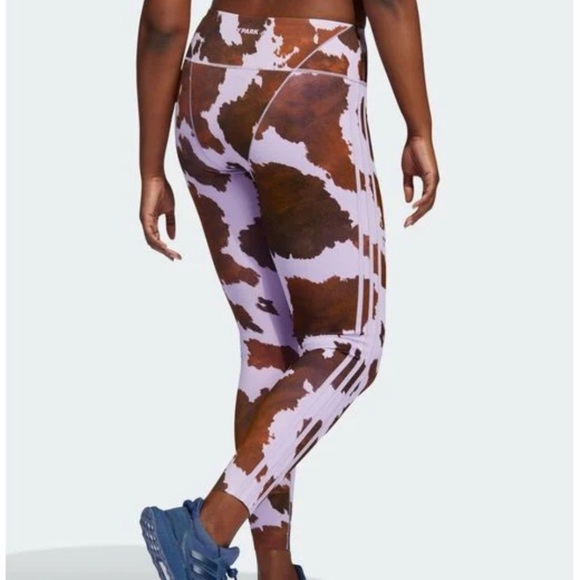 RARE 🐄 Beyonce ADIDAS IVY PARK X🐄 COW Print leggings Small - Picture 5 of 12